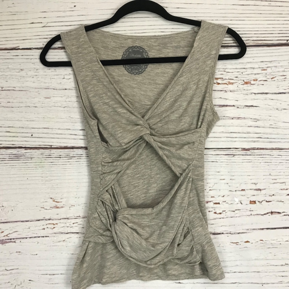 Deletta Size XS Knotted Anthropologie Tank Top
